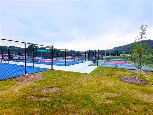 Tennis Courts With Landscaping
 